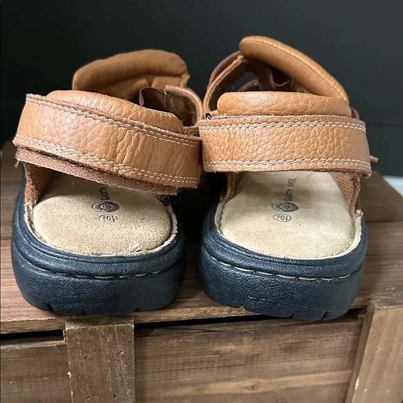 Earth Brown Leather Men's Sandals Size 10.5 - Picture 3 of 8